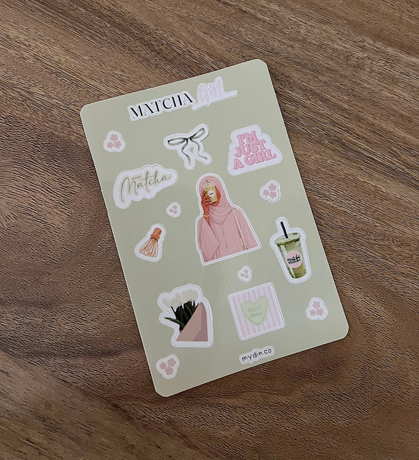Planche stickers Matcha girl