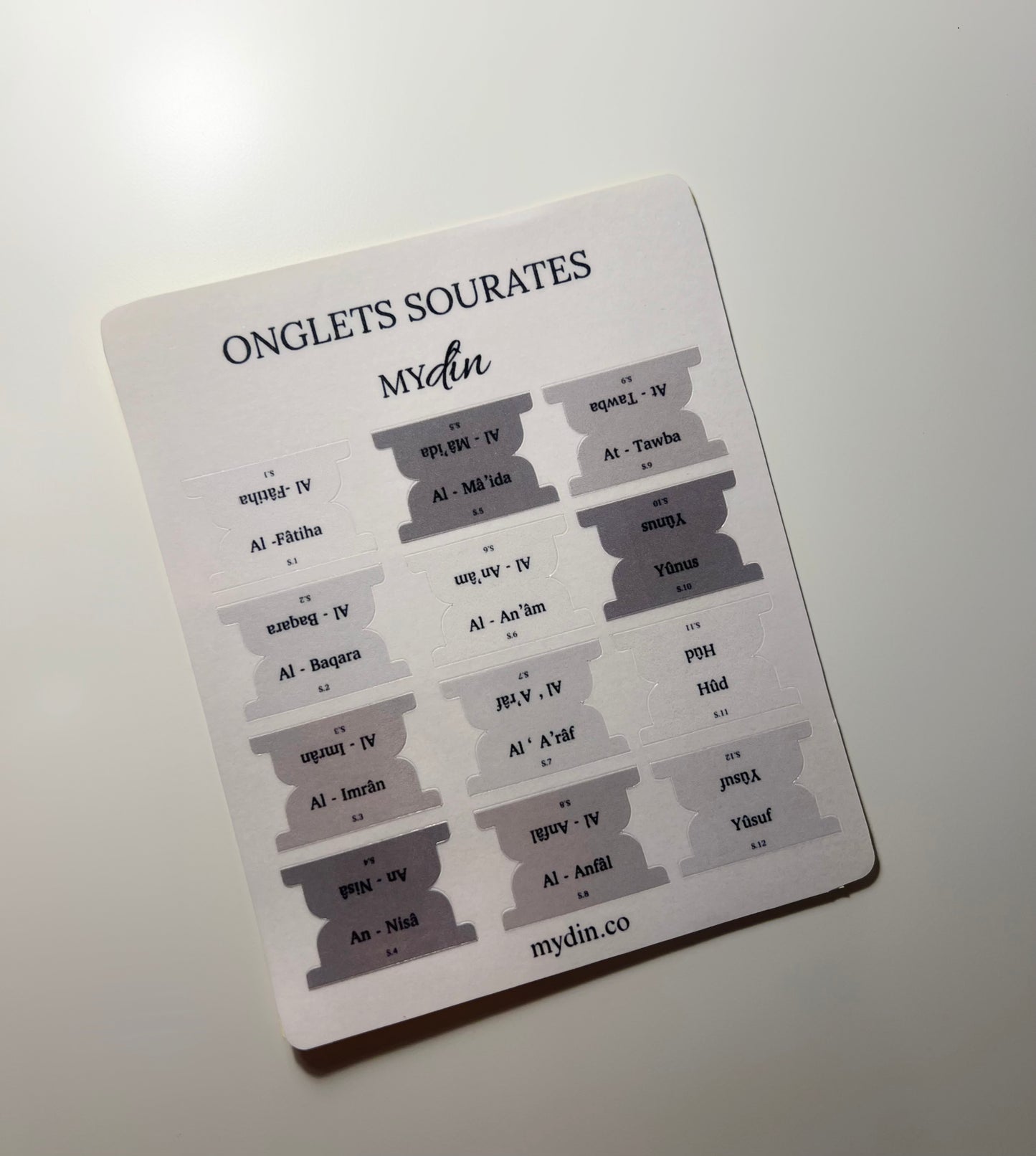 Onglet Coran