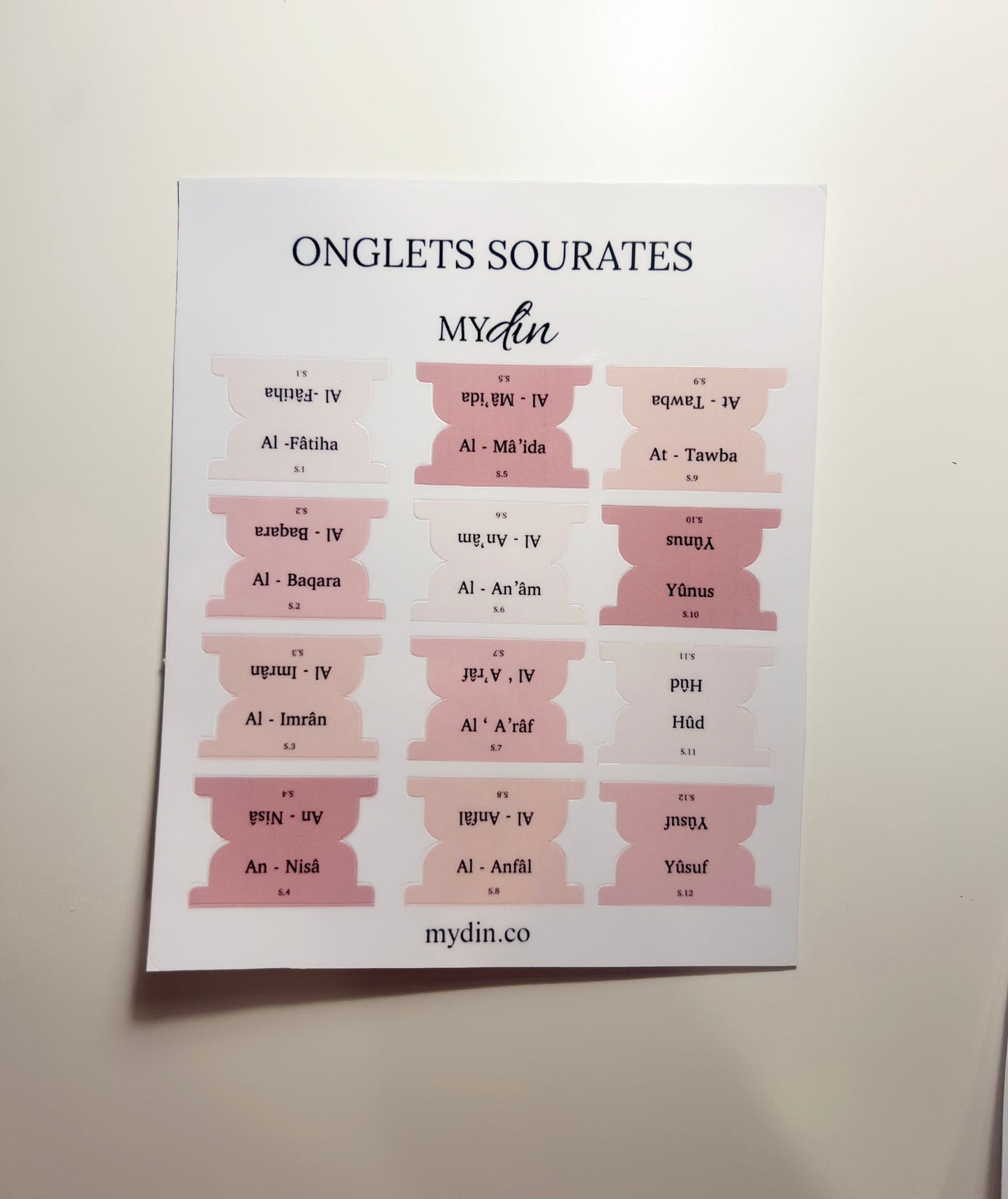Onglet Coran