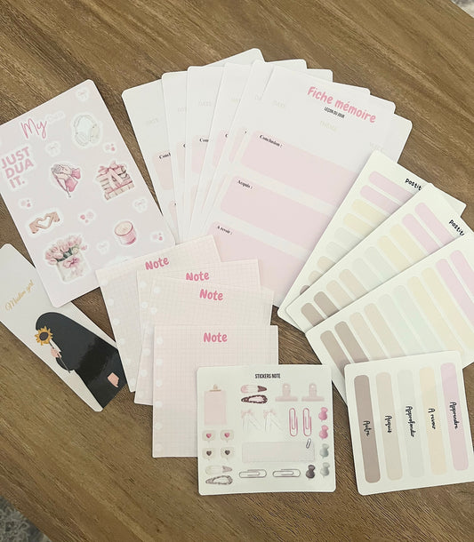 Kit de papeterie pour cours / apprentissage